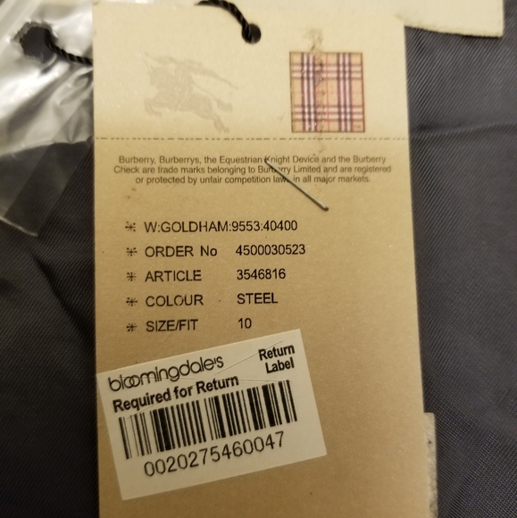 SOLD !!!!!!! Burberry London Steel Gray Jacket NWT - Picture 8 of 8